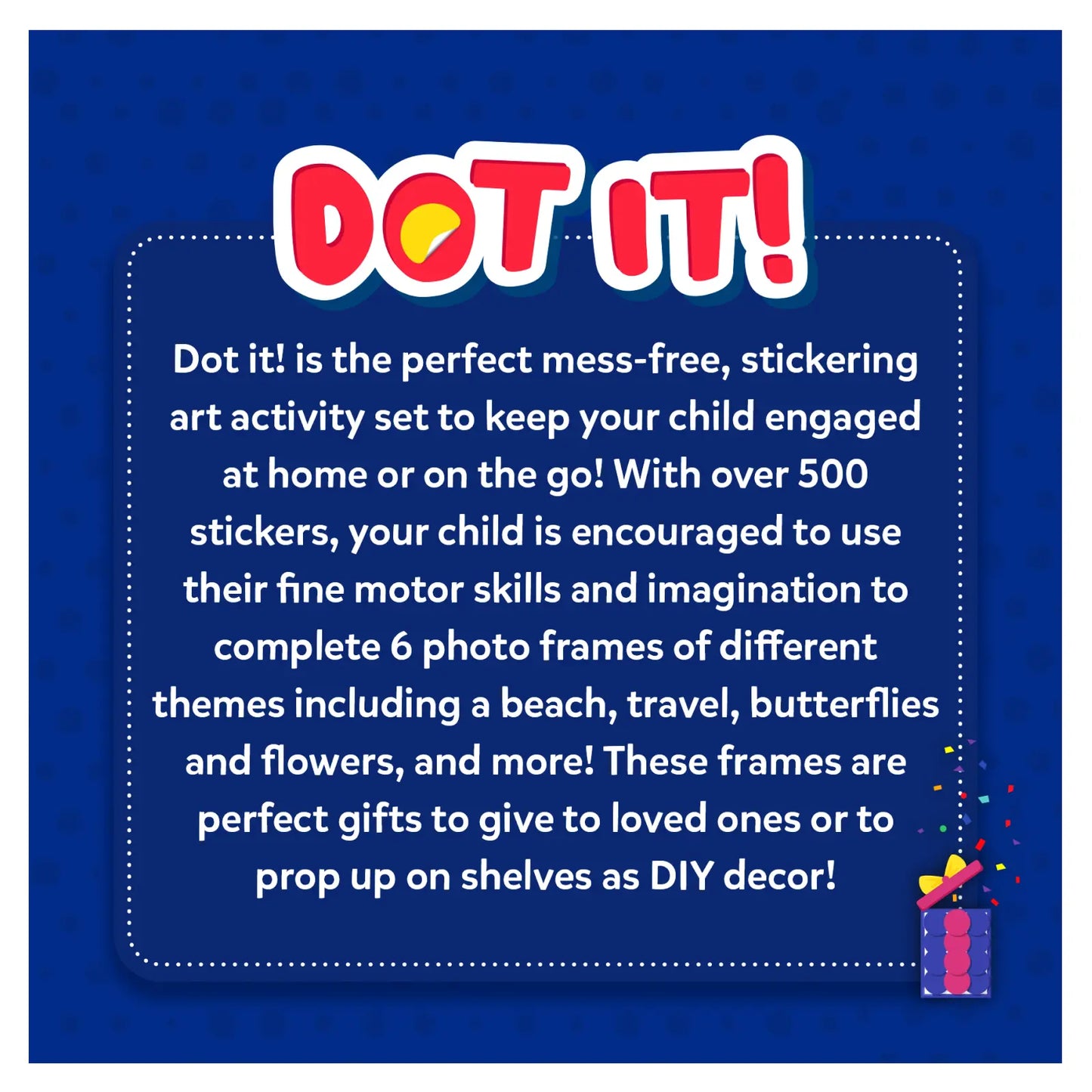 Dot it! - Photo Frames | No Mess Sticker Art (ages 3-7)