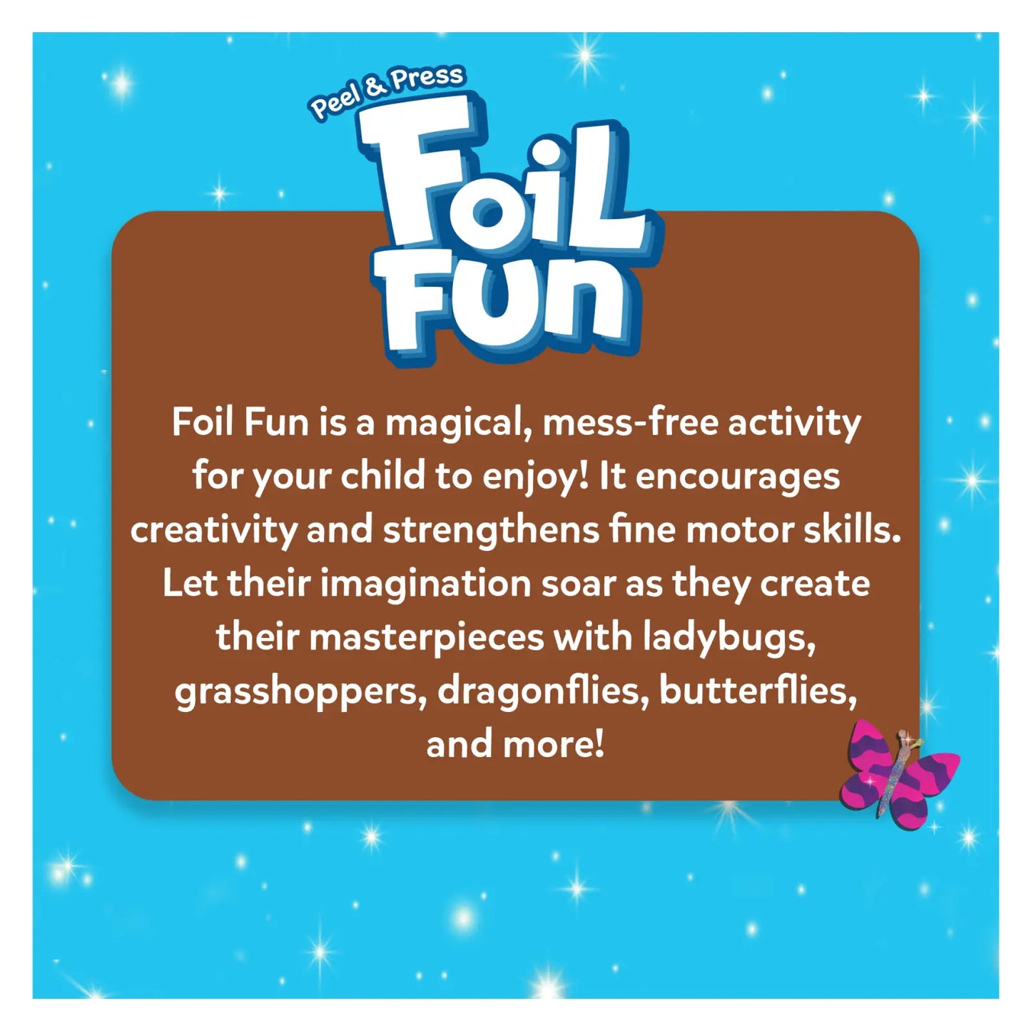Foil Fun: Bugs & Butterflies | No Mess Art Kit (ages 4-9)