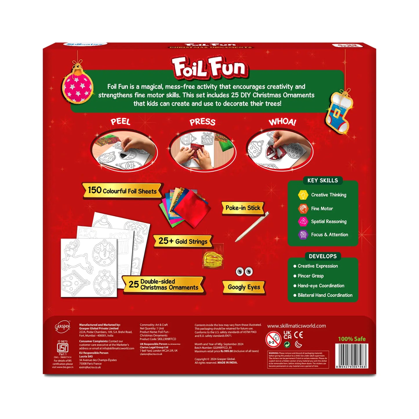 Foil Fun: Christmas Ornaments | No Mess Art Kit (ages 4+)