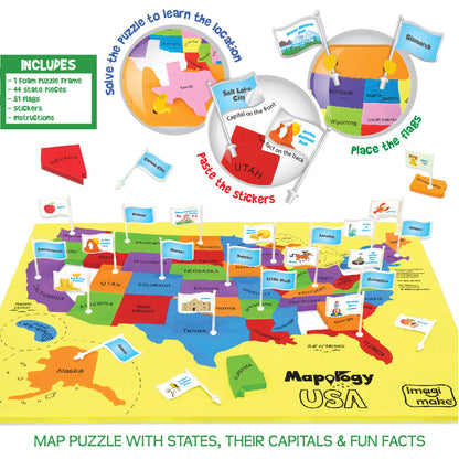 Mapology USA with Capitals