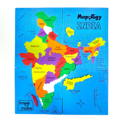 Mapology: Pack of 6 States of India Map Puzzle