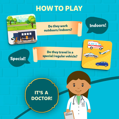 Guess in 10 Junior: Community Helpers | Trivia Card Game (ages 3-6)