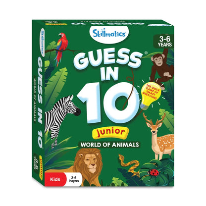Guess in 10 Junior: World of Animals | Trivia Card Game (ages 3-6)