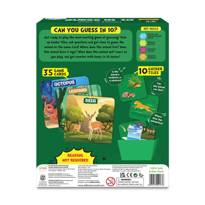 Guess in 10 Junior: World of Animals | Trivia Card Game (ages 3-6)