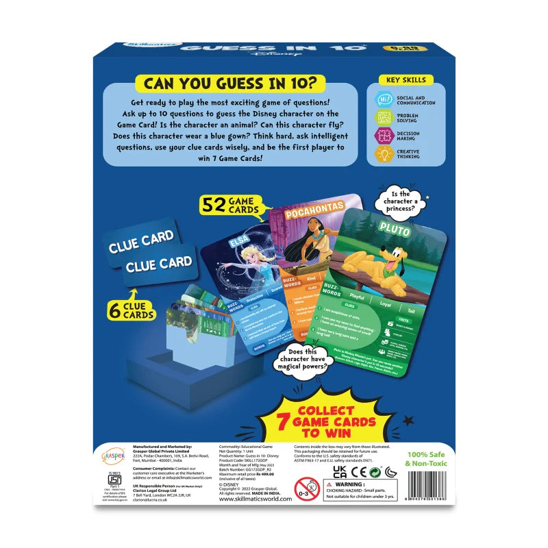 Guess in 10: Disney | Trivia Card Game (ages 6+)
