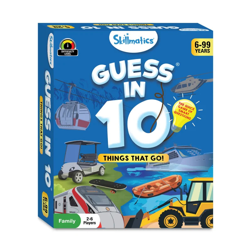 Guess in 10: Things That Go! | Trivia Card Game (ages 6+)