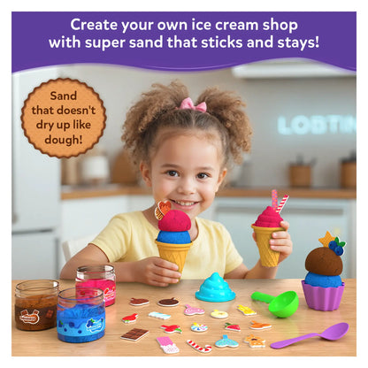 Sandeezy: Ice Cream Parlour | Sensory Toy & Pretend Play Set | Gifts for Ages 3-7