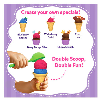 Sandeezy: Ice Cream Parlour | Sensory Toy & Pretend Play Set | Gifts for Ages 3-7