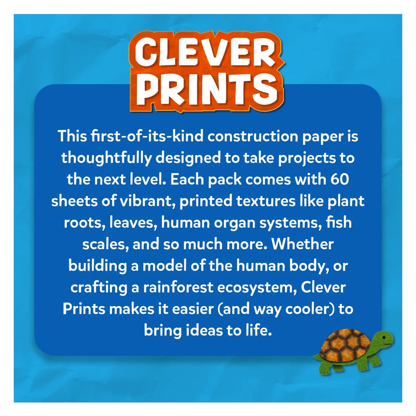 Clever Prints: Life Science | Construction Paper (60 Sheets)
