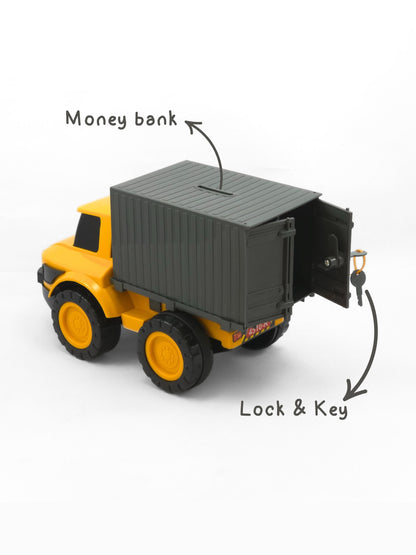 Rambo Container  – Friction-Powered Truck with Lock & Key Money Bank