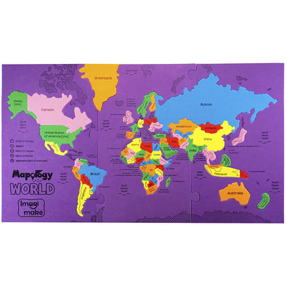 Mapology: Pack of 6 World Map Puzzle