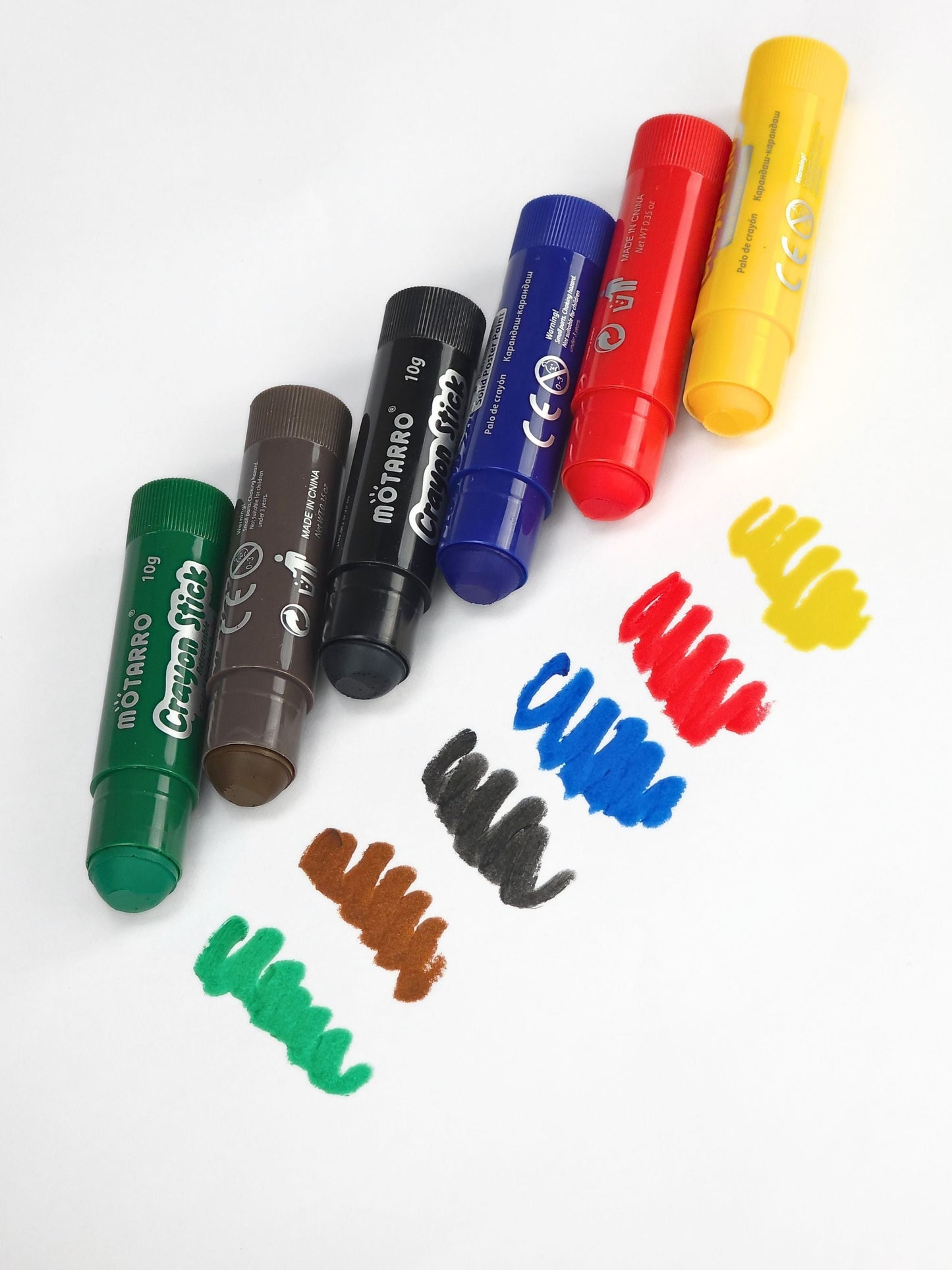 Crayon Stick Normal 6pcs: Classic Colors, Clean Drawing!