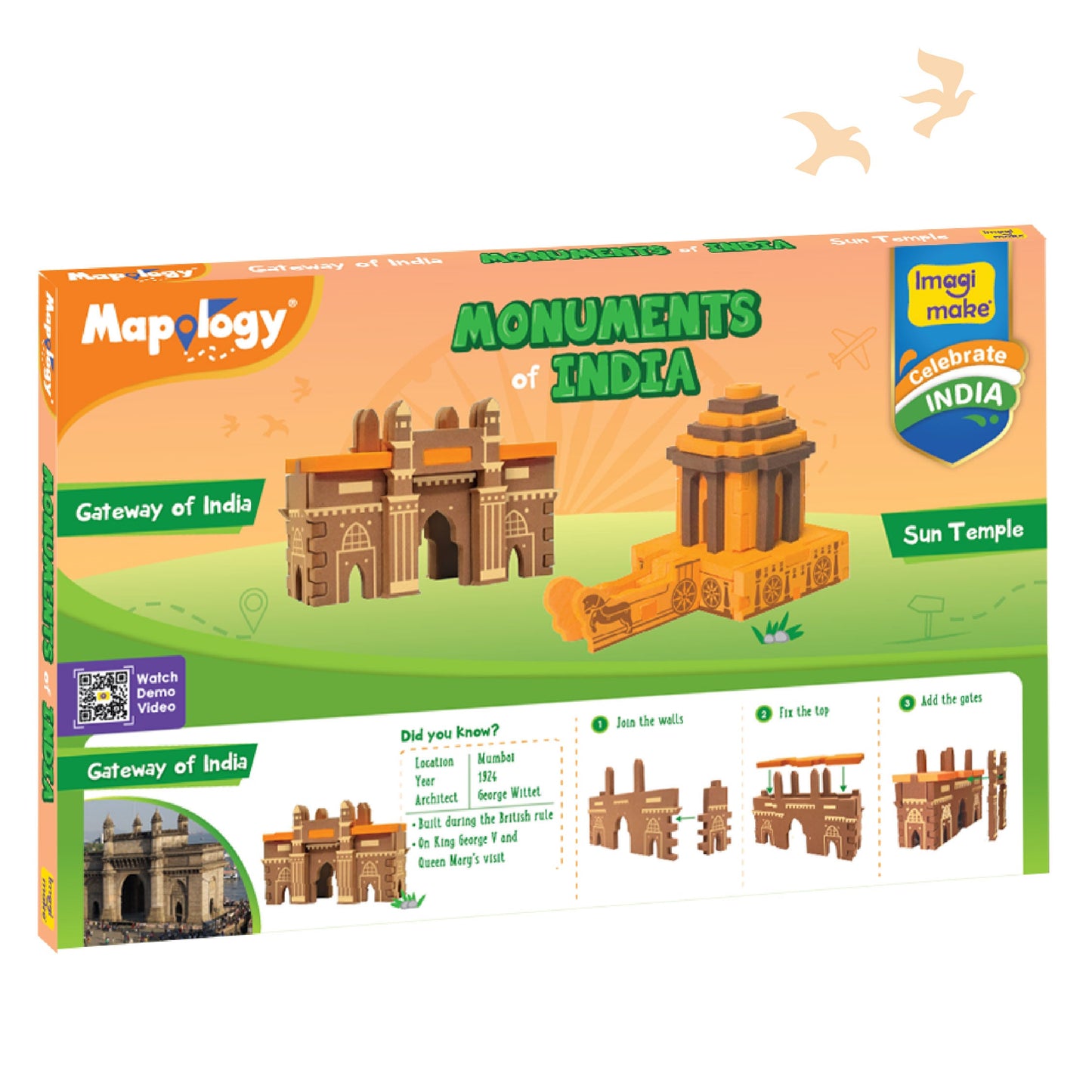 Mapology Monuments of India - Sun Temple & Gateway of India