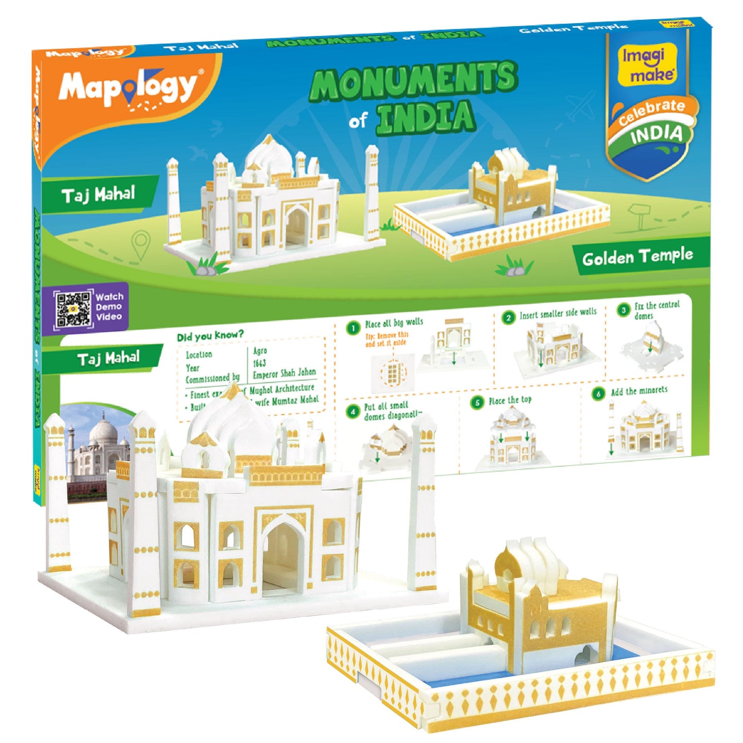 Mapology Monuments of India - Taj Mahal & Golden Temple
