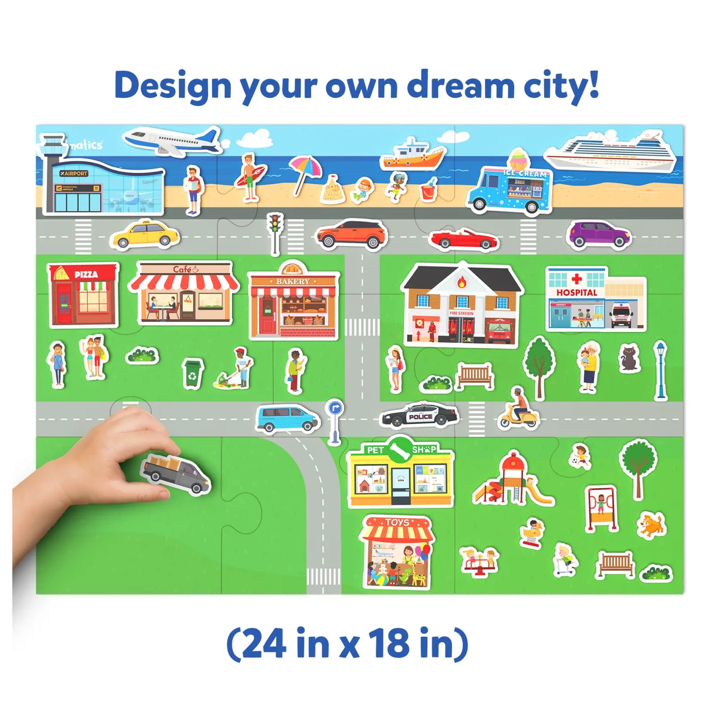 Magnetopia - Design Your Own City | Interactive Pretend Play Set (ages 3-7)
