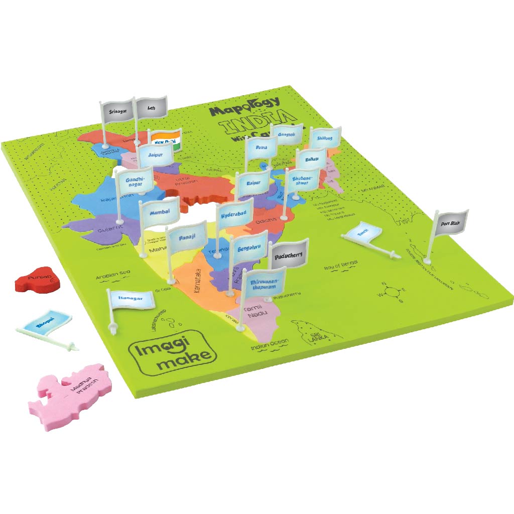 Mapology India Map Puzzle & National Symbols