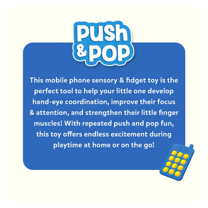 Push & Pop: Mobile Phone | Sensory & Fidget Toy (Ages 9-24 months)