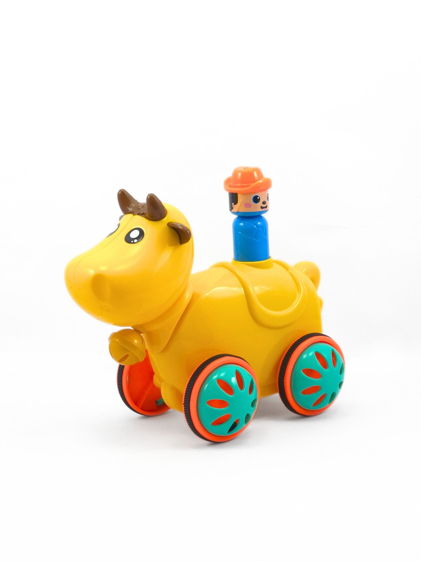 Happy Cow Push & Go Toy - Colourful Animal Motion toy for Toddlers