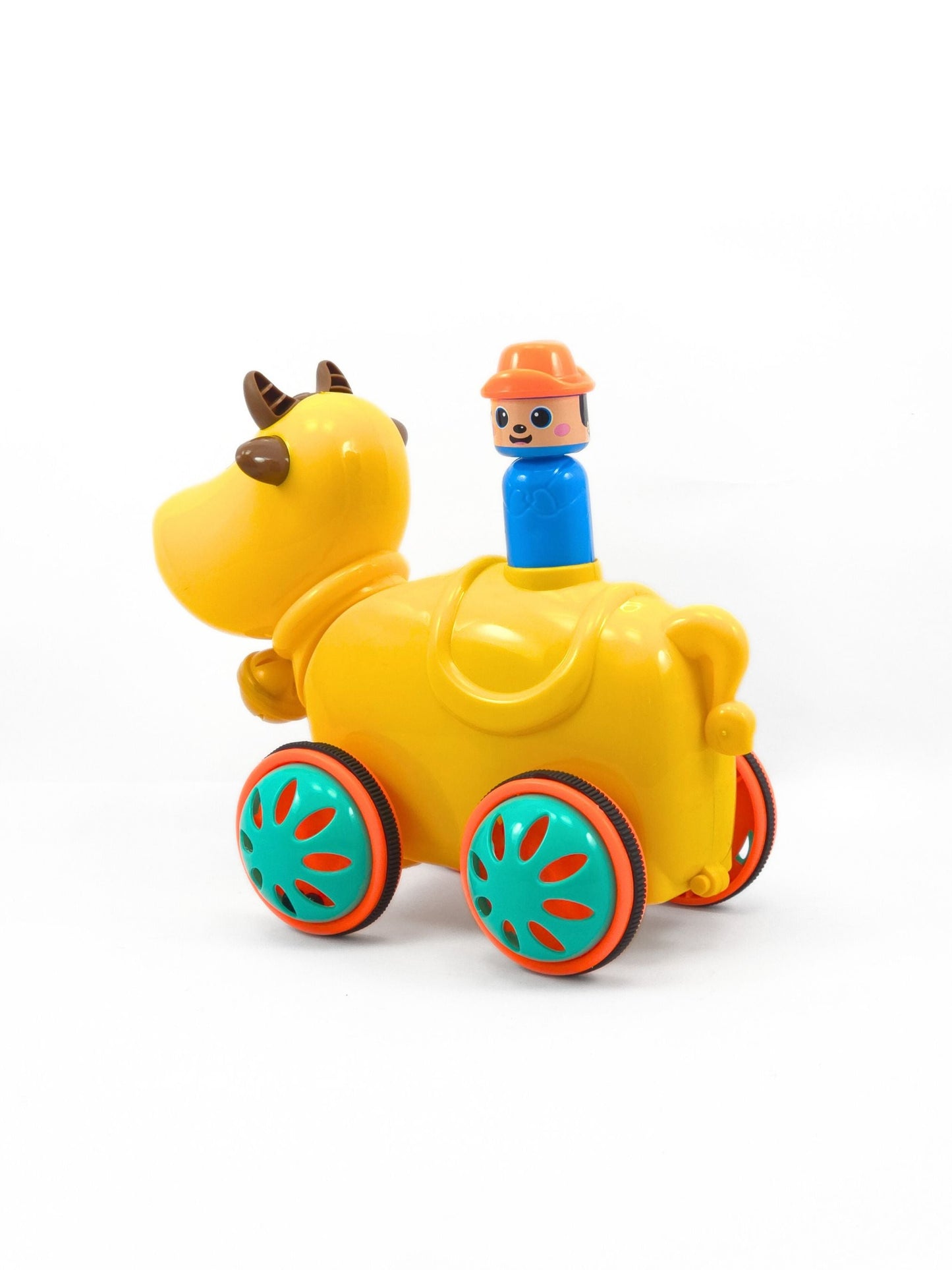 Happy Cow Push & Go Toy - Colourful Animal Motion toy for Toddlers