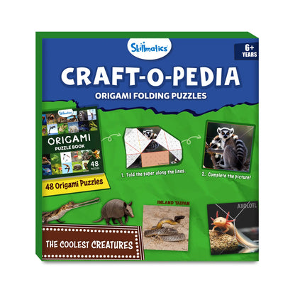 Craftopedia: Coolest Creatures | Origami Puzzle Book (ages 6+)
