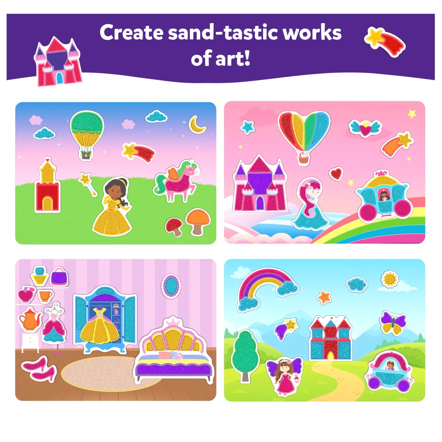 Sand-Tastic Art: Unicorns & Princesses | Controlled-Mess Sand Art (ages 4-10)