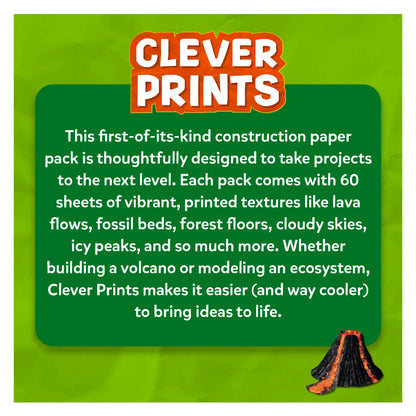 Clever Prints: All Things Science! | Construction Paper (60 Sheets)