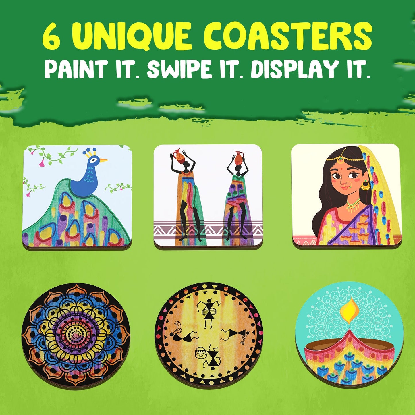 Squeegee Art Coaster Kit