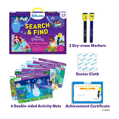 Search & Find Disney Princess | Reusable Activity Mats (ages 3-6)
