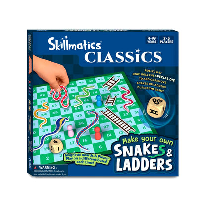 Snakes & Ladders | Magnetic & Customizable Board Game with a Twist (ages 4+)