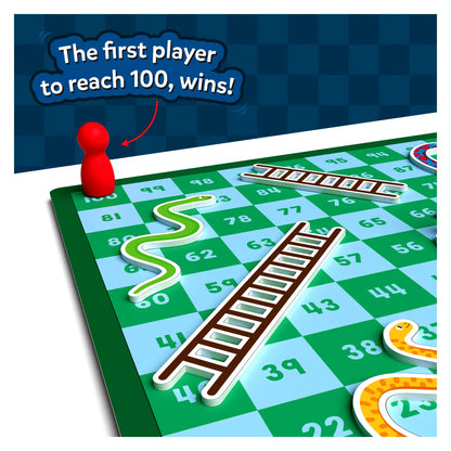 Snakes & Ladders | Magnetic & Customizable Board Game with a Twist (ages 4+)