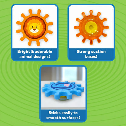 Spinny Gears: Animal Fun | 5 Interlocking Gears (Ages 6-36 months)