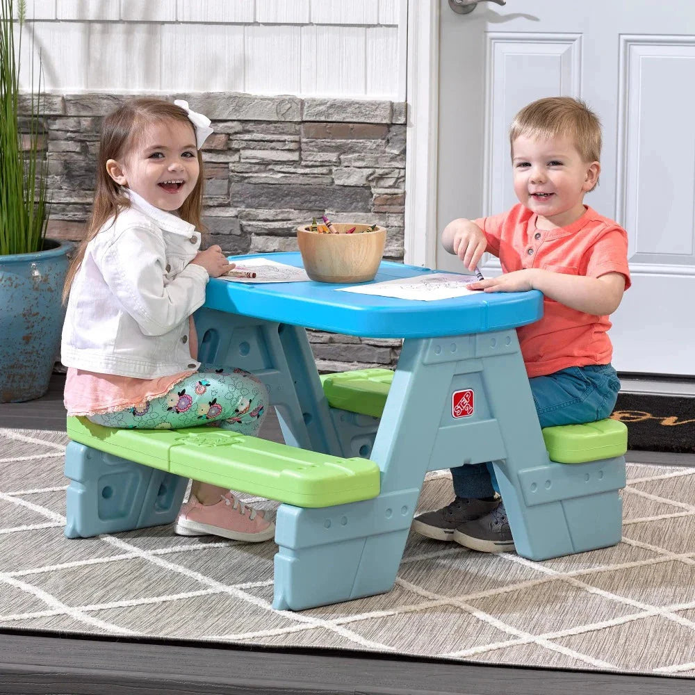 Step2 Sun & Shade Picnic Table With Umbrella