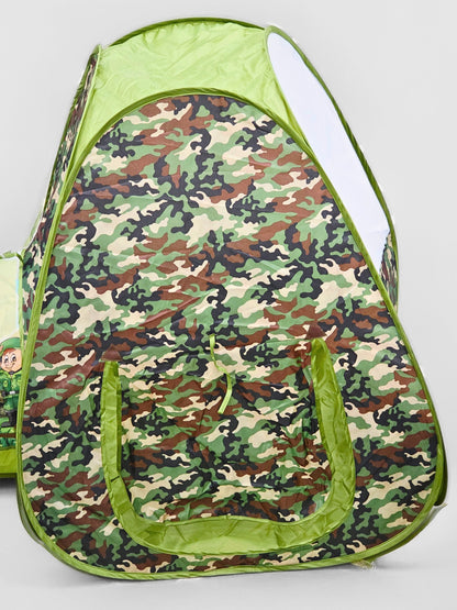 Army Tent & Tunnel Play Set – 2 Tents with Connecting Tunnel for Kids