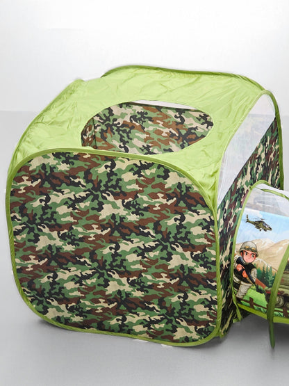 Army Tent & Tunnel Play Set – 2 Tents with Connecting Tunnel for Kids