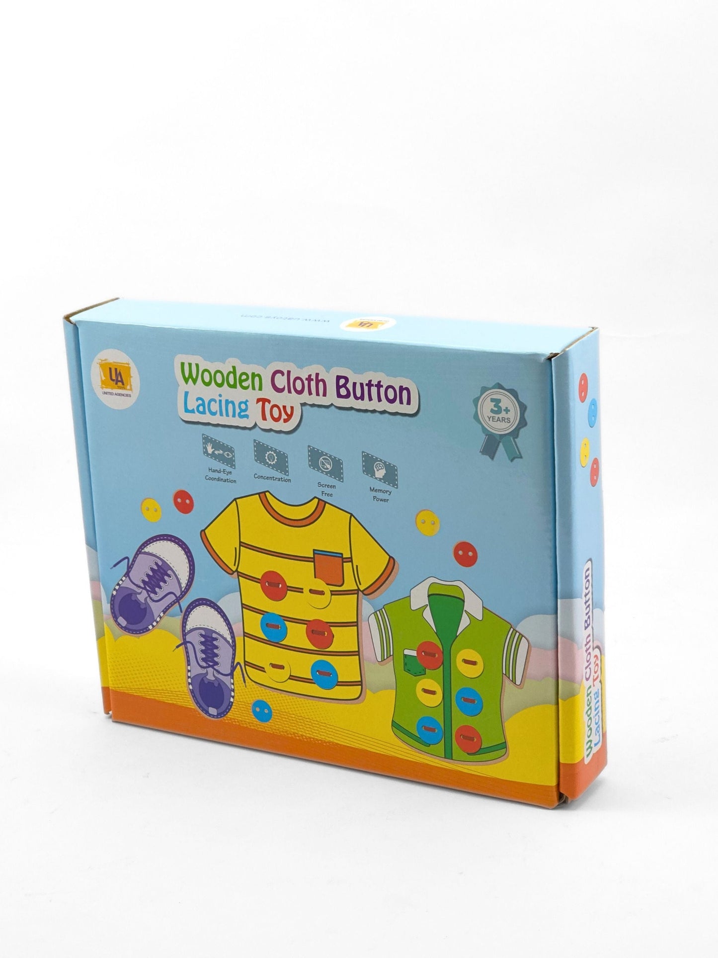 Lacing Set – Boys Edition | Educational Wooden Toy for Fine Motor Skills