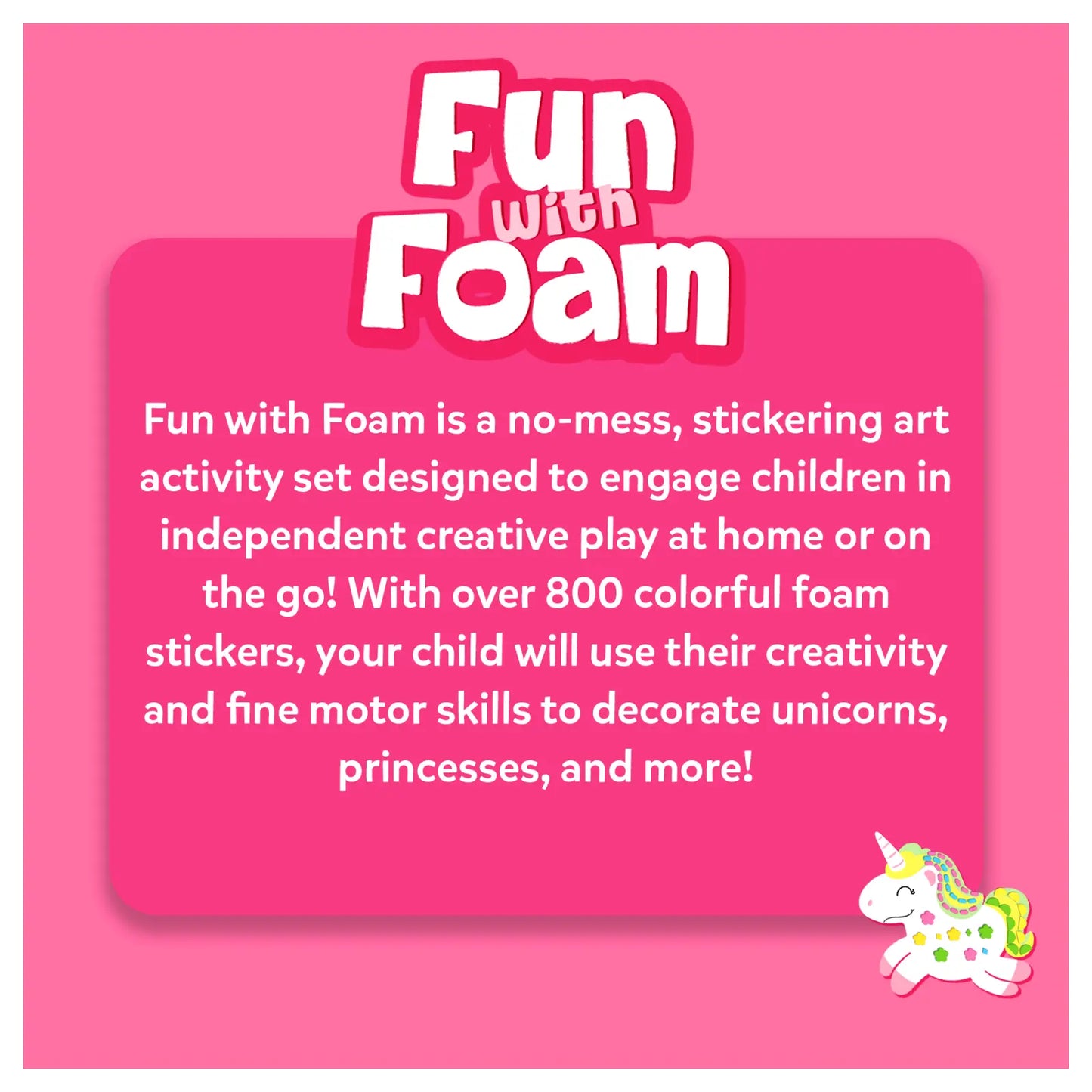 Fun with Foam: Unicorn & Princesses | 3D Sticker Activity (ages 3-7)