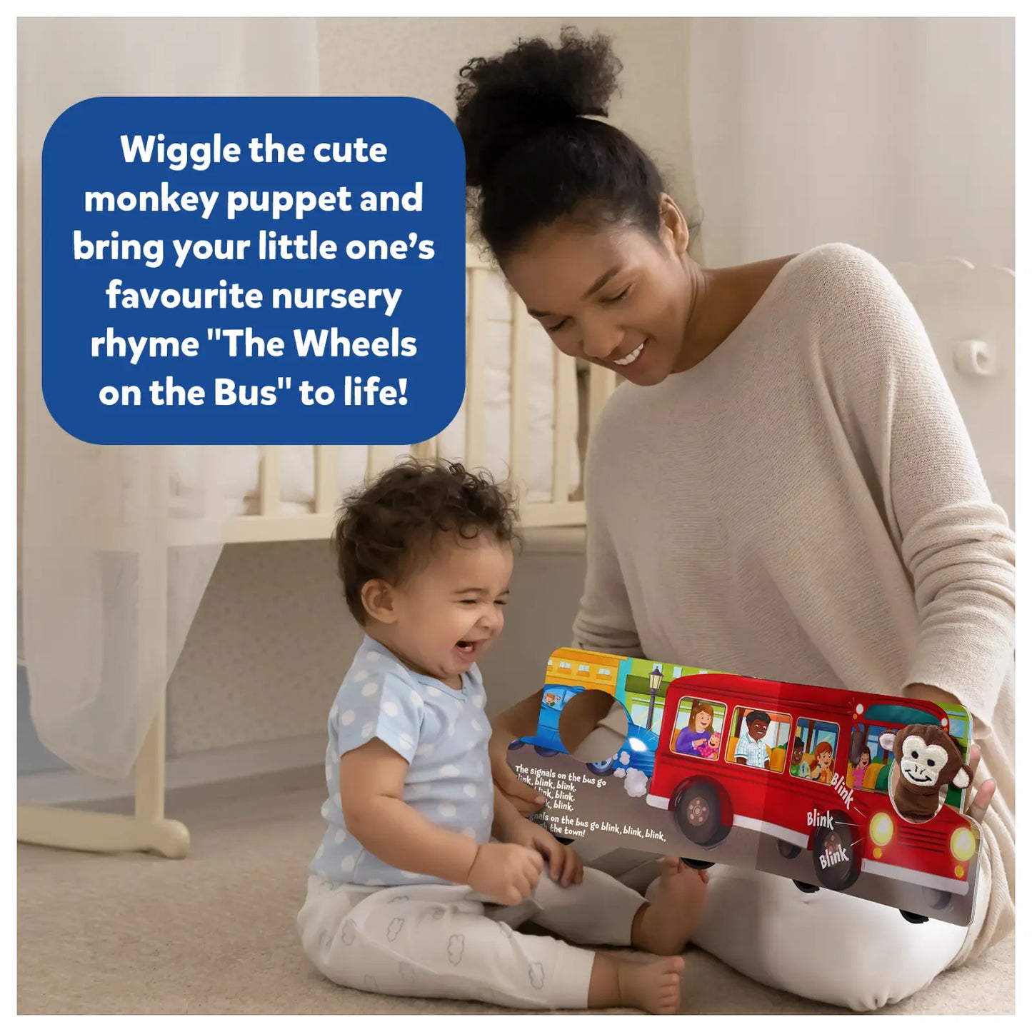 Puppet Book: The Wheels on the Bus | Interactive Finger Puppets (Ages 6-24 months)