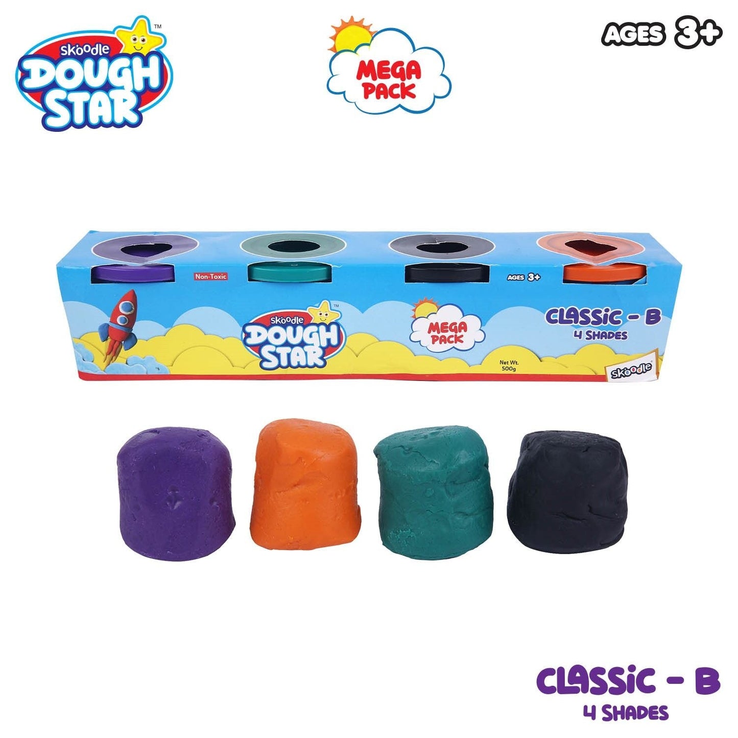 Skoodle Dough Star Mega 125 Gm - Pack Of 4B