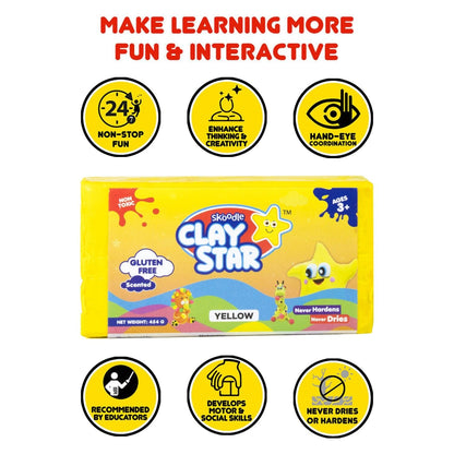 Skoodle Clay Star - 454 Gm (Yellow)