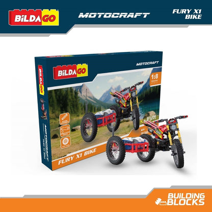 Bildago Motocraft - Fury X1 (SP13442) - Pull Back Bike (483 PCS)
