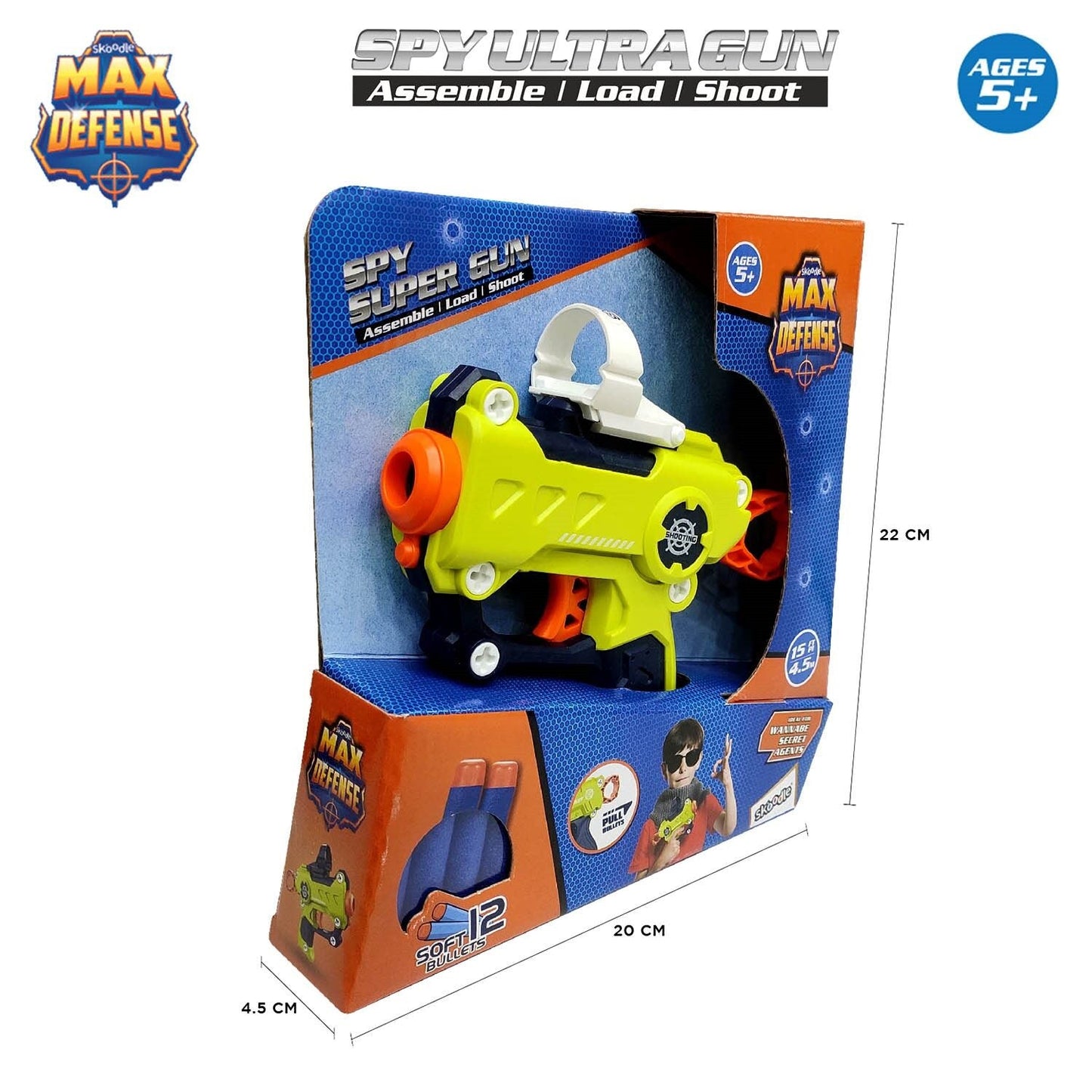 Skoodle Max Defense Spy Super Gun - (Green)