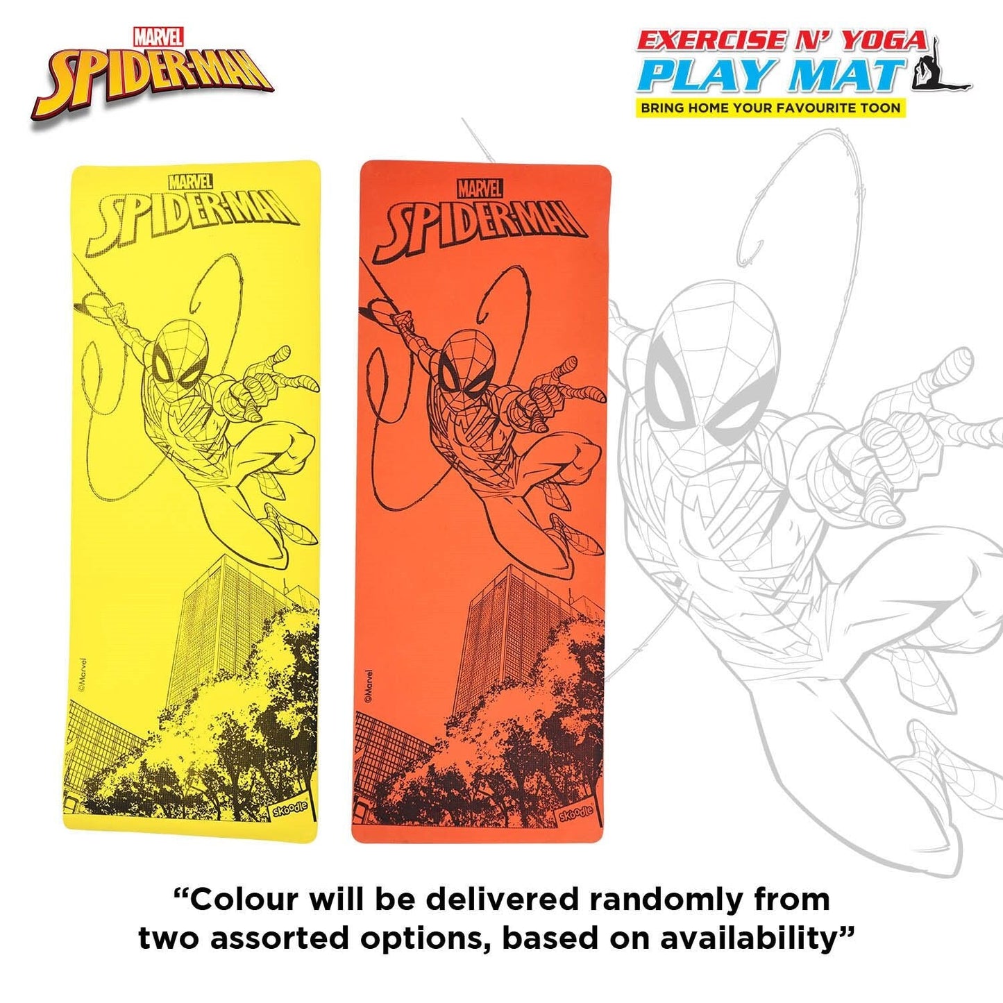 Marvel Spiderman Kids Yoga & Exercise Mat (22" X 58" X 0.4 Cm)