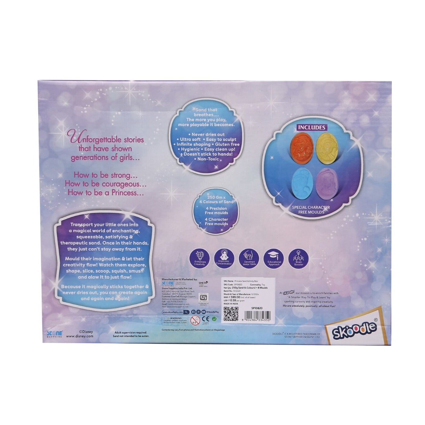 Disney Princess Sand Activity Box - Creative Sand Play & Moulding Set