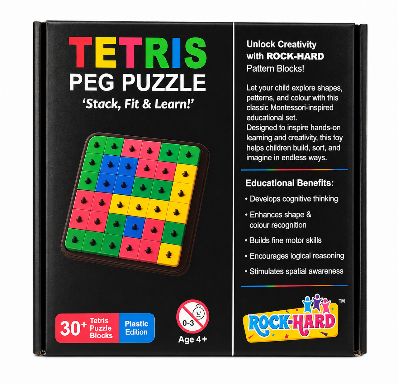 Tetris Peg Puzzle – Stack, Fit & Learn