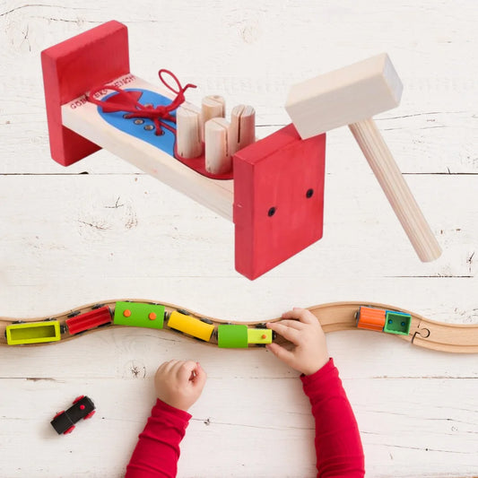Bluebells Toys Wooden Educational & Fun Hammer Toy Non-Toxic Toy for kids