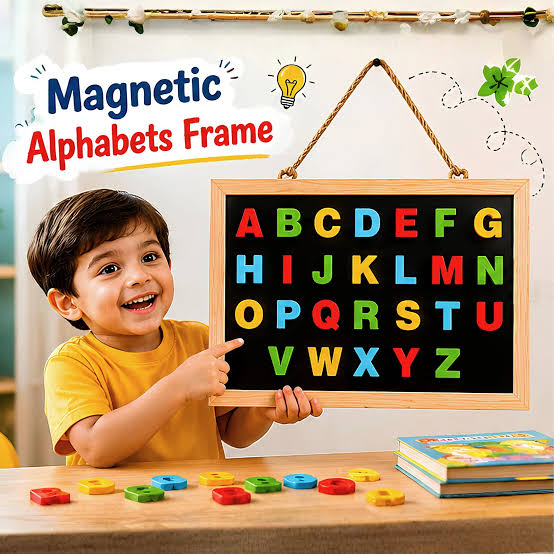 Bluebells Toys Magnetic Wall Hanging Alphabets Learning Wall Toy