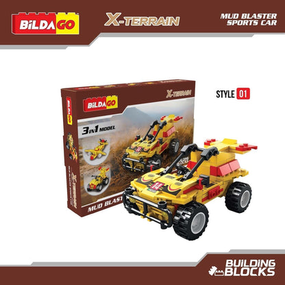 Bildago X-Terrain - Mud Blaster Sports Car (SP13424) - 3-in-1 Model (134 PCS)