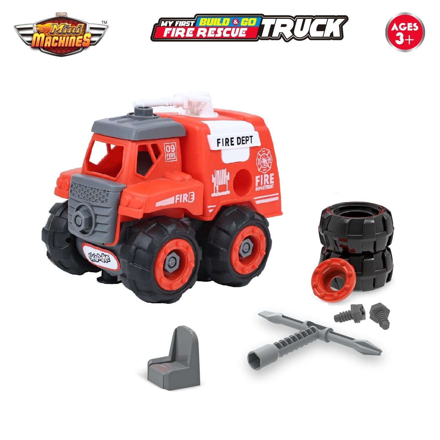 Skoodle Build & Go Fire Extinguisher Truck