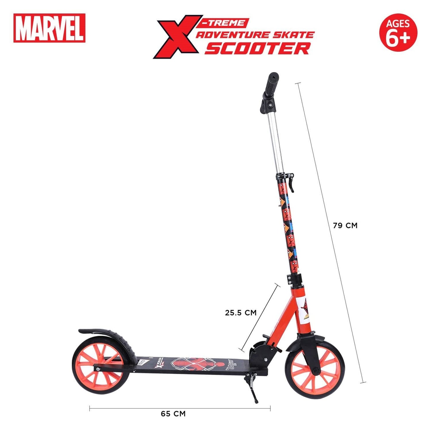 Marvel Spiderman Thwip X-Treme Skate Scooter - Red