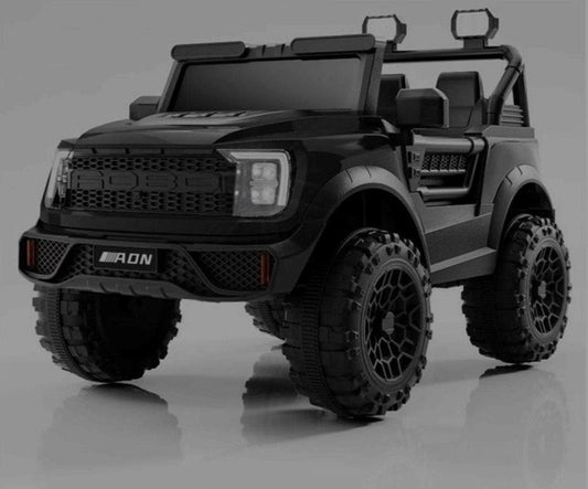 Kids Electric Ride-On Offroad Jeep 4x4 (Black, Ford Style) | COMF-888E